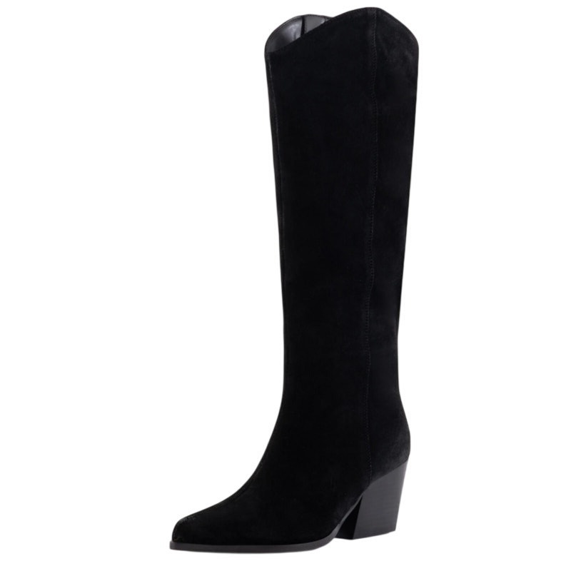 Seychelles Womens Begging You Knee High Boots Us 9 M Black Suede Boho Nwob